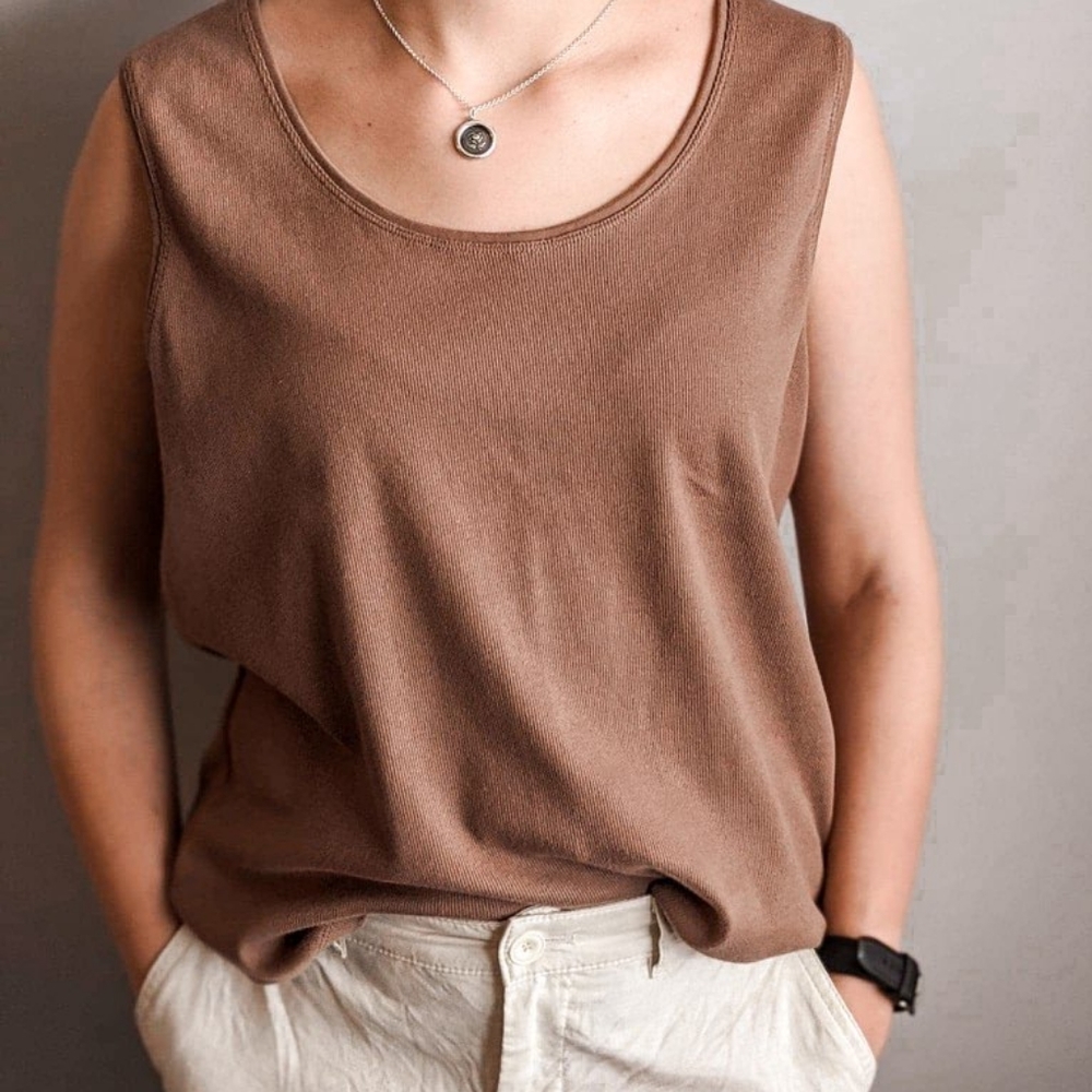 Brown Sweater Tank